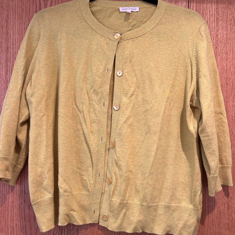 Eileen Fisher Women's Mustard Cardigan